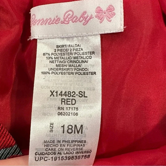 Bonnie Baby Holiday 2 Pc Onesie and Skirt Size 18 Month - Picture 5 of 8